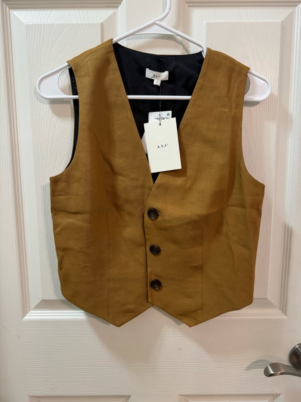 A.L.C. MAXWELL LINEN VEST SIZE 6